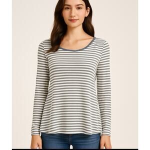 Matilda Jane Striped Long Sleeve Top – Size Small – Modal Blend – Keyhole Back